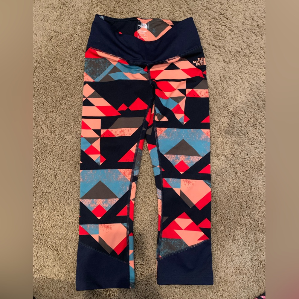 The North Face multicolored workout capris. Perfect shape!